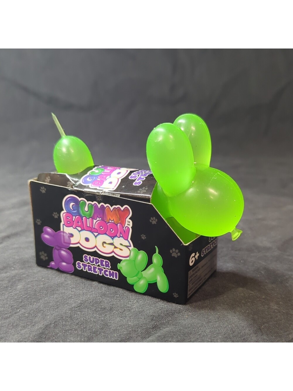 Gummy Balloon Dogs Super Stretchy Toy- Green- Tik Tok Viral -NEW-Rare